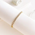 Full Diamond Titanium Steel Couple Bracelet | Gold and Steel