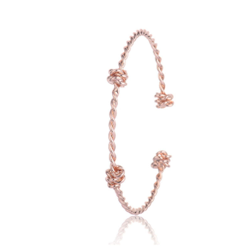 Triple Knot Open Bangle for Women