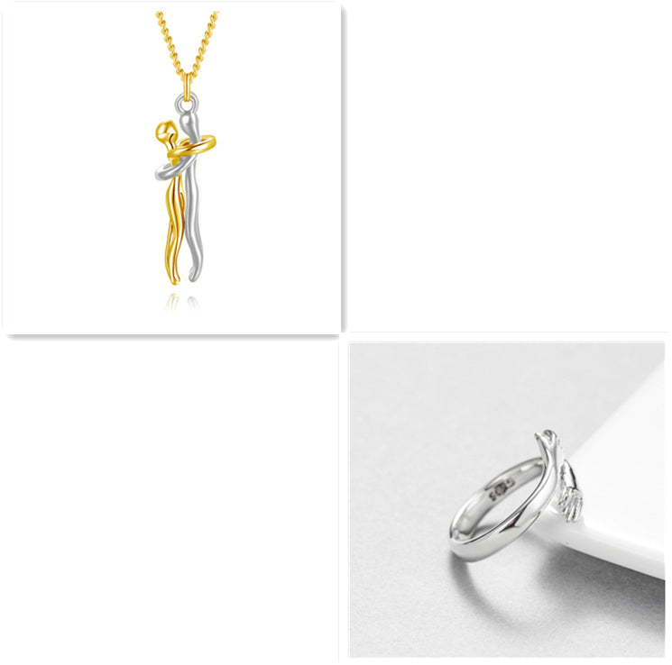 Love Hug Pendant Necklace | Unisex Collarbone Chain
