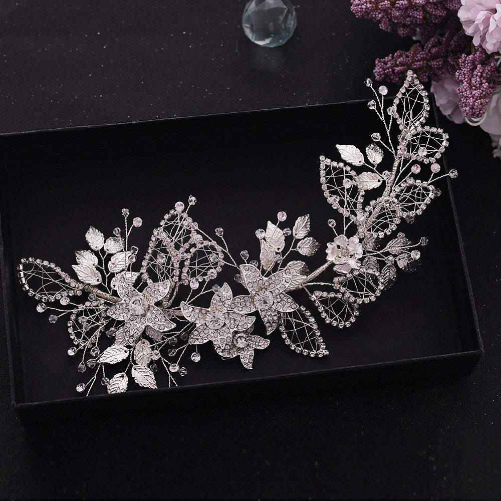 Alloy Flower Hair Accessories | Water Drill European Wedding Gift