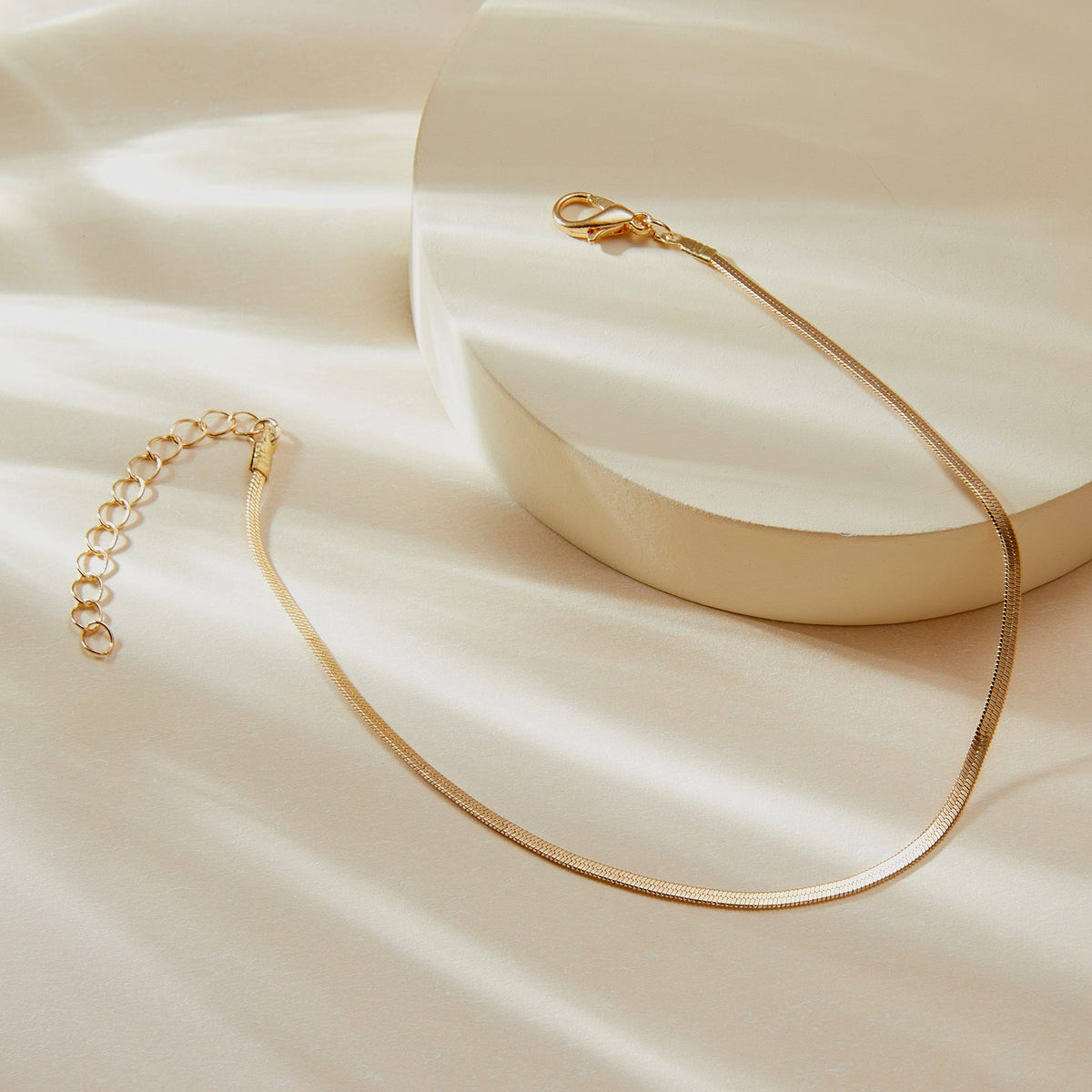 Flat Chain Anklet | Alloy Geometric Simple Fashion
