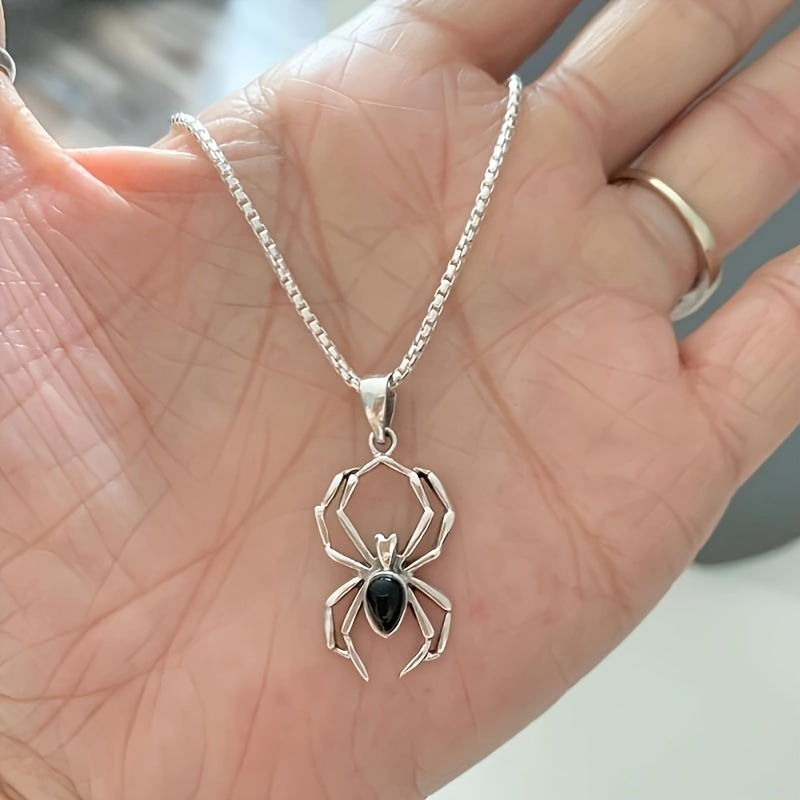 Gothic Spider Pendant Necklace for Men