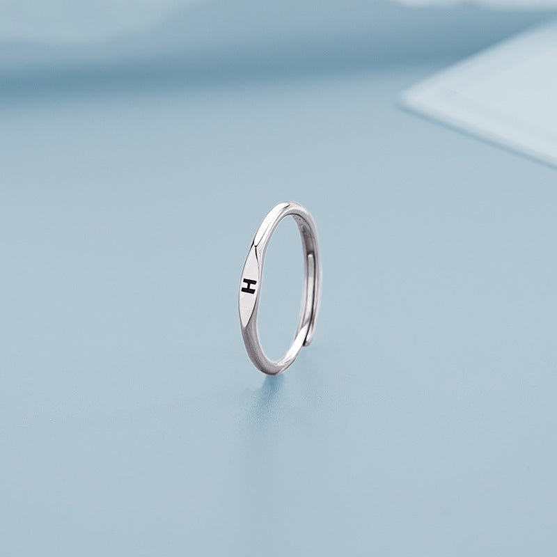 26 Letters Initial Ring | Copper Adjustable Women's Personalised