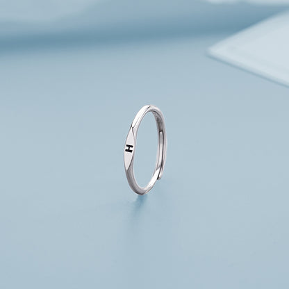 26 Letters Initial Ring | Copper Adjustable Women's Personalised