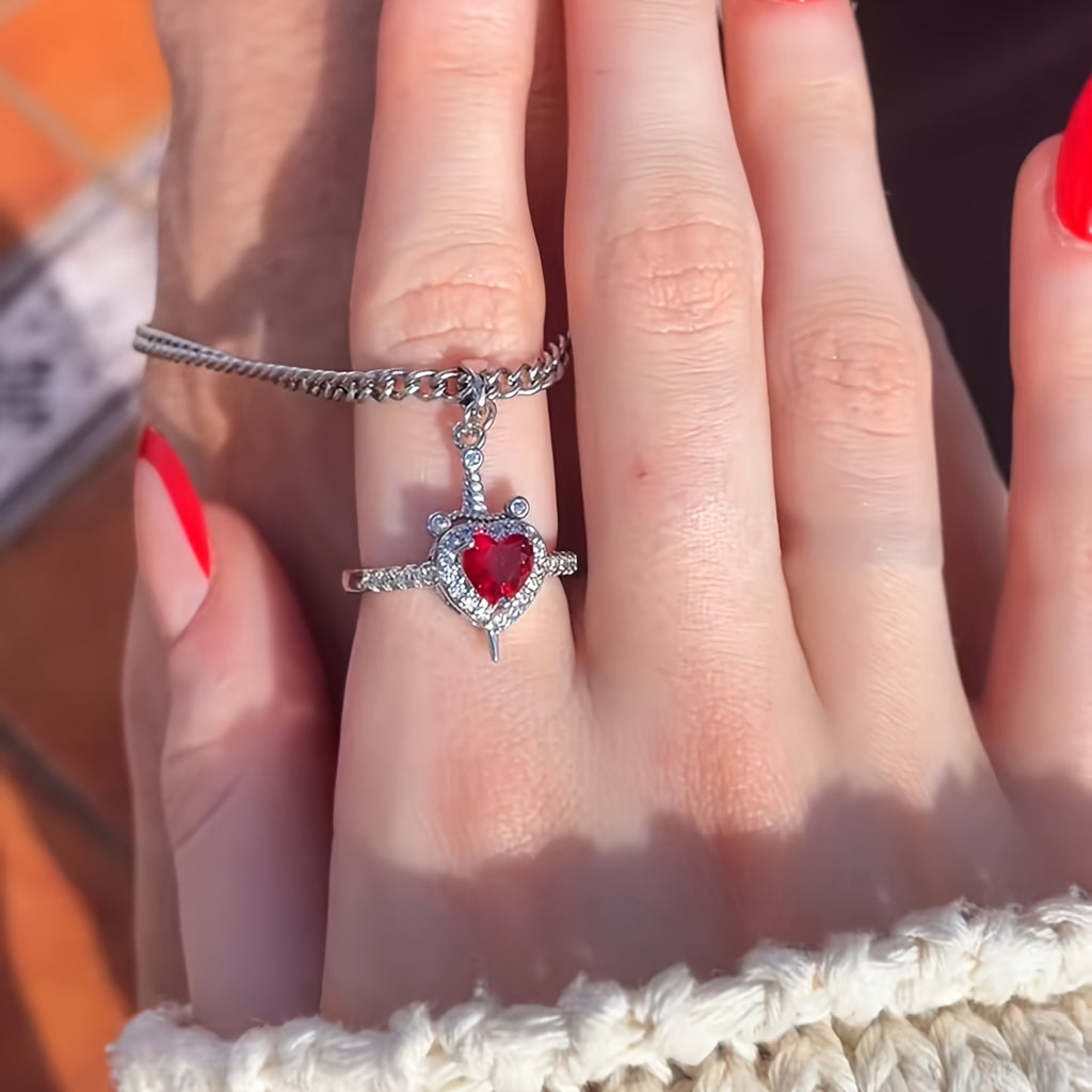 Arrow Through Heart Couple Jewelry Set 2 for Men & Women