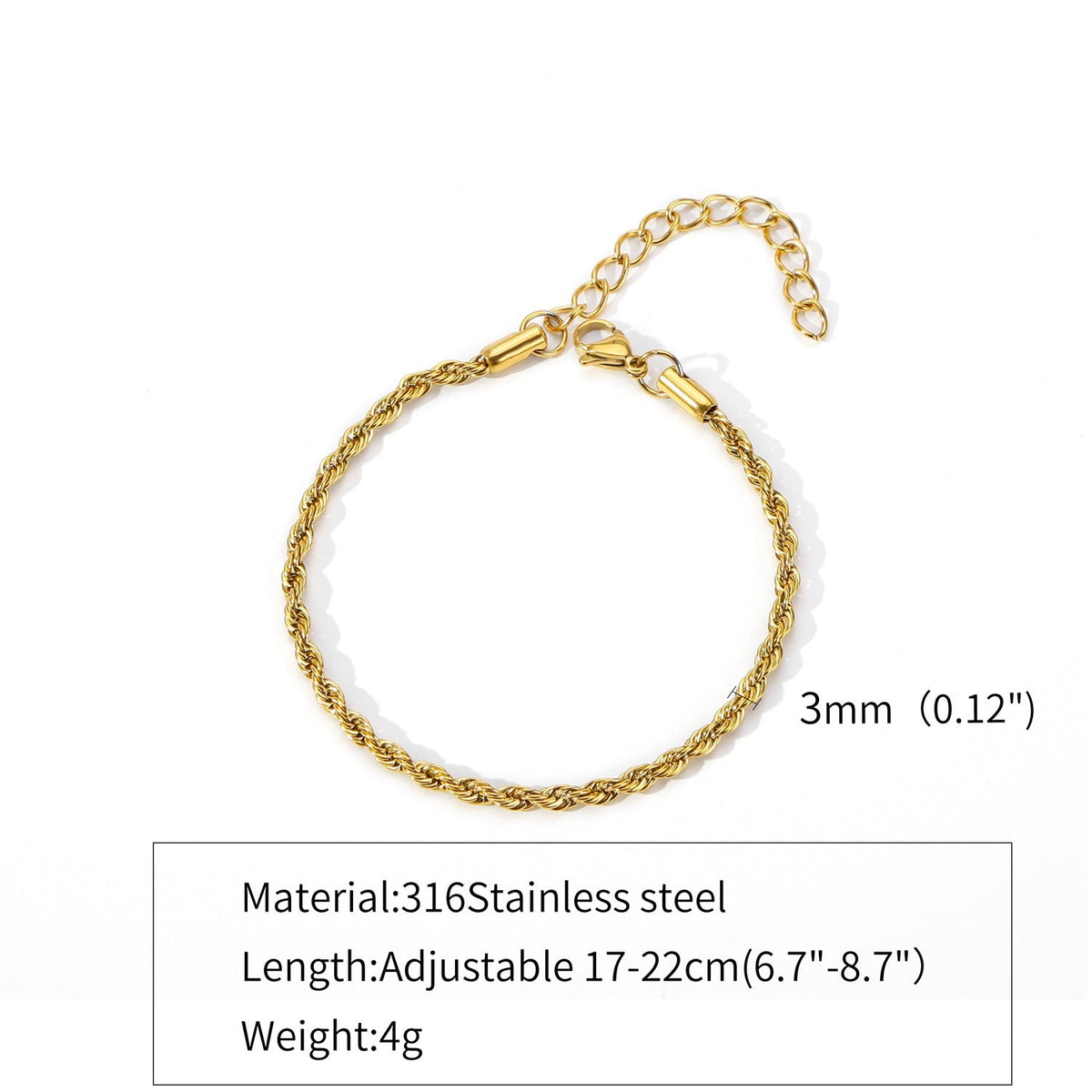 Stainless Steel 18K Cuban Chain Bracelet | Hemp Flower Design