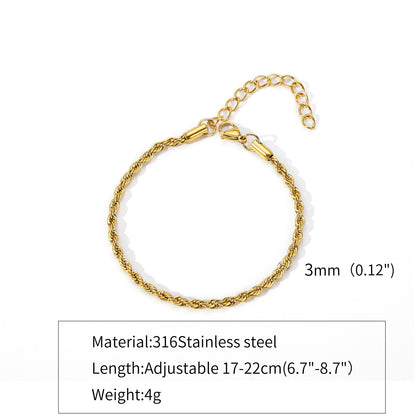 Stainless Steel 18K Cuban Chain Bracelet | Hemp Flower Design