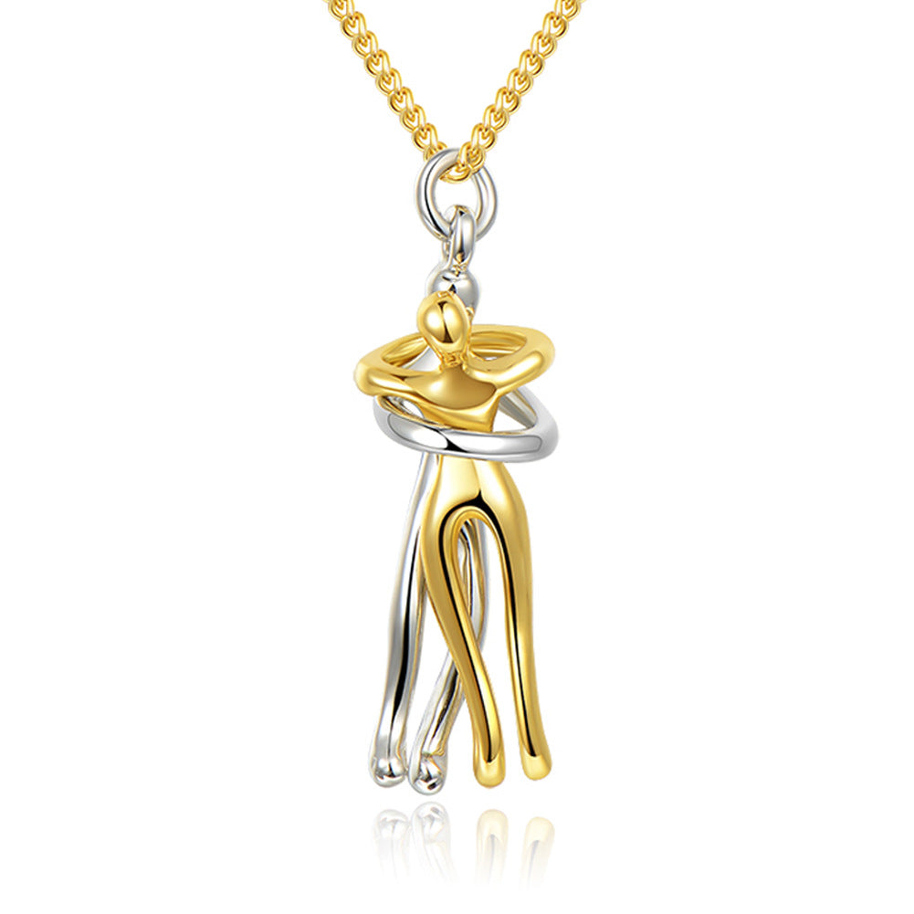 Love Hug Pendant Necklace | Unisex Collarbone Chain