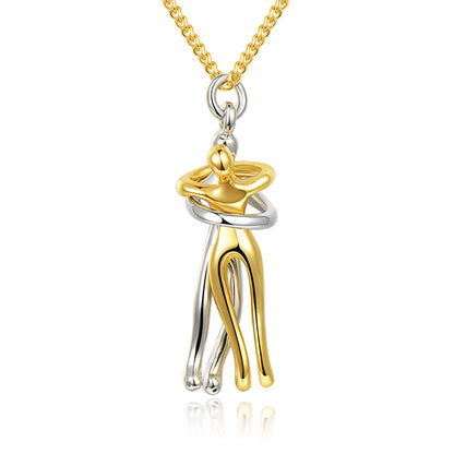 Love Hug Pendant Necklace | Unisex Collarbone Chain