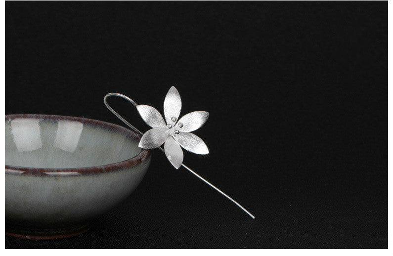 Lotus Stud Earrings | 925 Silver Korean Style Floral