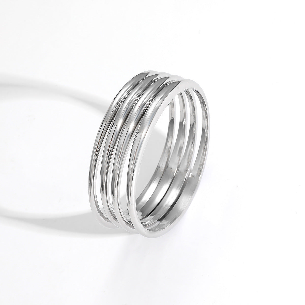 Vintage Wide Plain Bracelet in Gold and Silver