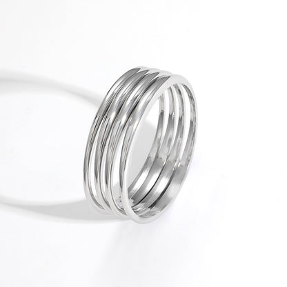 Vintage Wide Plain Bracelet in Gold and Silver