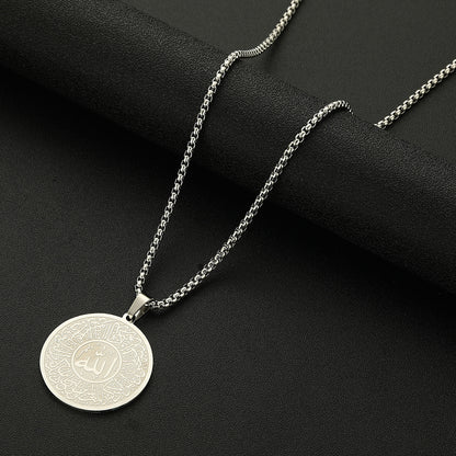 Men's Calligraphy Script Pendant Necklace
