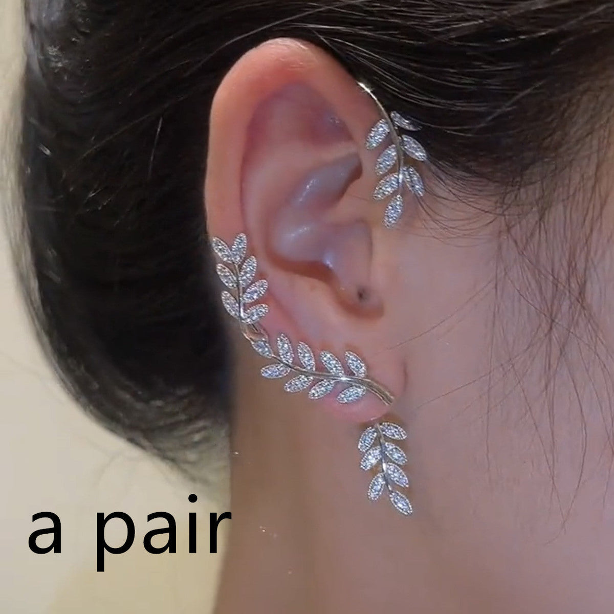 Willow Zircon Tree Earrings | Detachable Micro-Inlaid Before and After