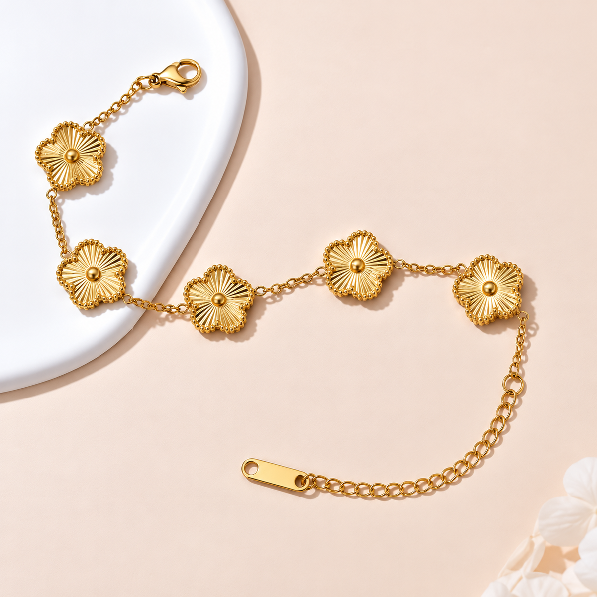 Men's Flower Chain Bracelet