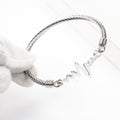 ECG Heartbeat Stainless Steel Bracelet for Women