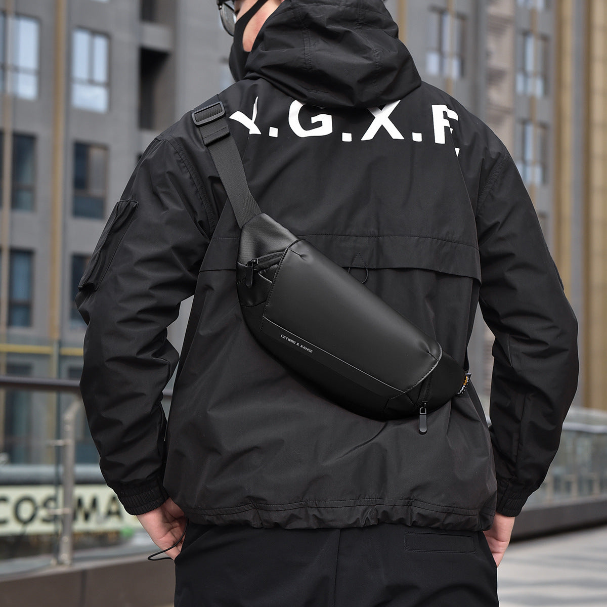 Men's Nylon Crossbody & Chest Bag for Cycling & Sports
