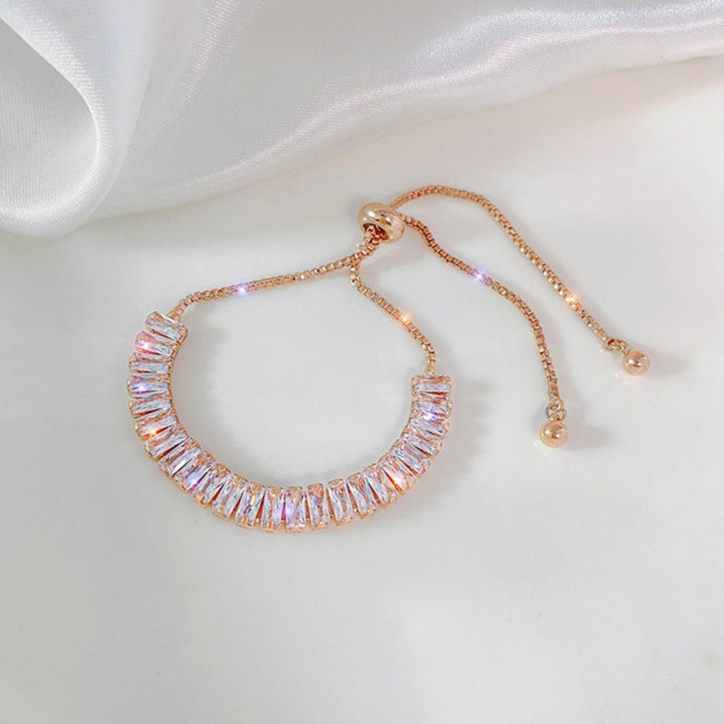 Adjustable Rhinestone Bracelet for Women | Shiny Fashion Design