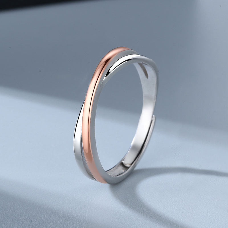 Twin Knot Couple Ring | Copper Adjustable Geometric Pair