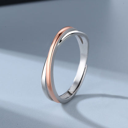 Twin Knot Couple Ring | Copper Adjustable Geometric Pair