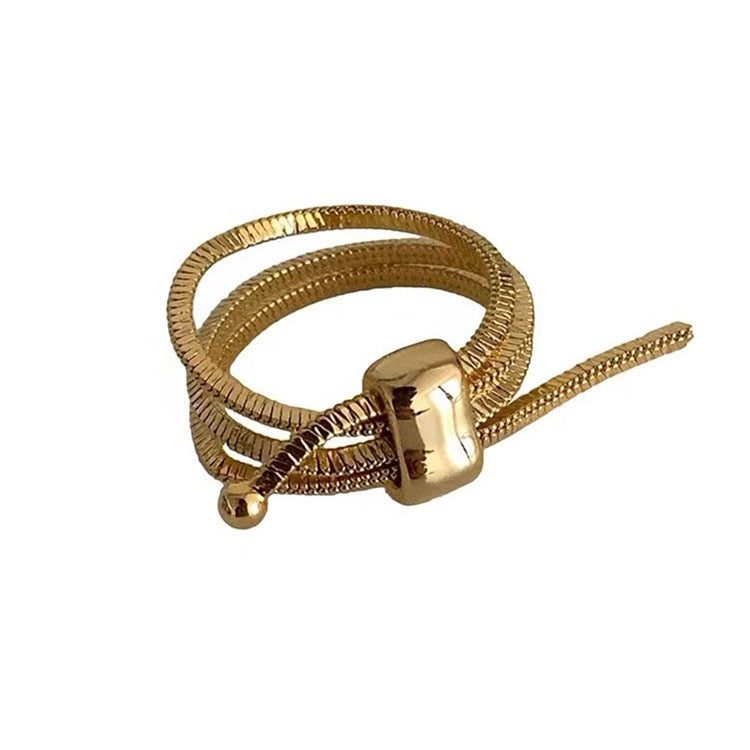 Multi-Layer Chain Ring | Metal Retro Personality Gold Silver