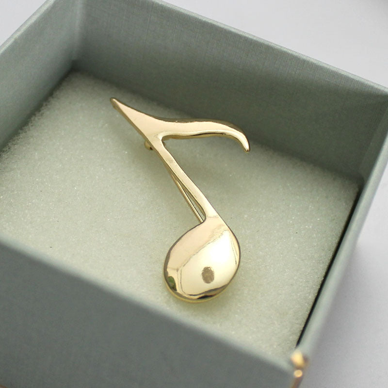 Musical Note Brooch | Alloy Electroplated Yellow Celebrity Street
