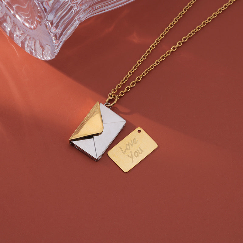 Envelope Love Letter Collarbone Necklace