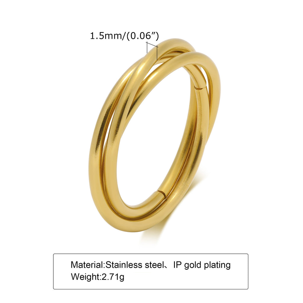 Three-in-One Winding Ring | Titanium Steel Unisex Multi-Style