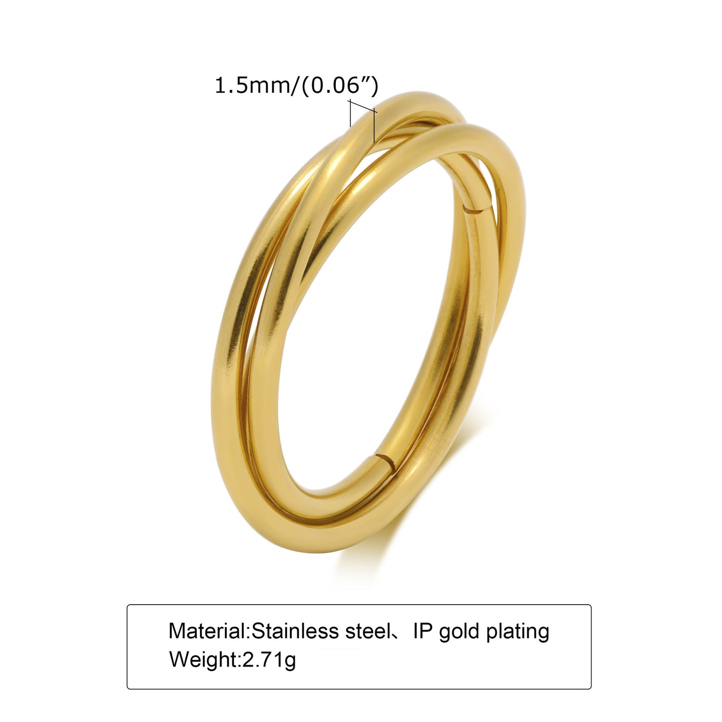 Three-in-One Winding Ring | Titanium Steel Unisex Multi-Style
