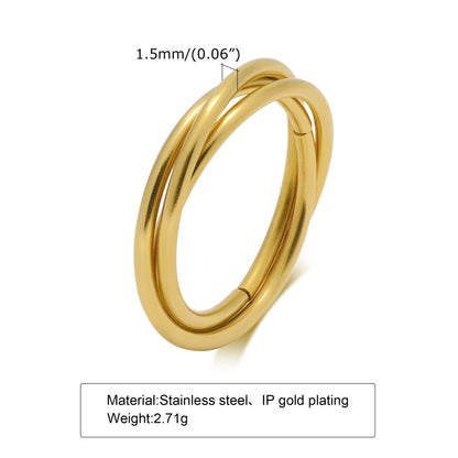 Three-in-One Winding Ring | Titanium Steel Unisex Multi-Style