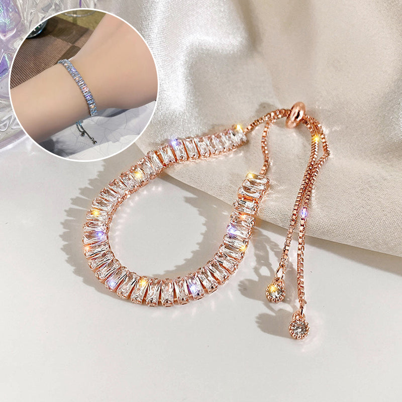 Adjustable Rhinestone Bracelet for Women | Shiny Fashion Design