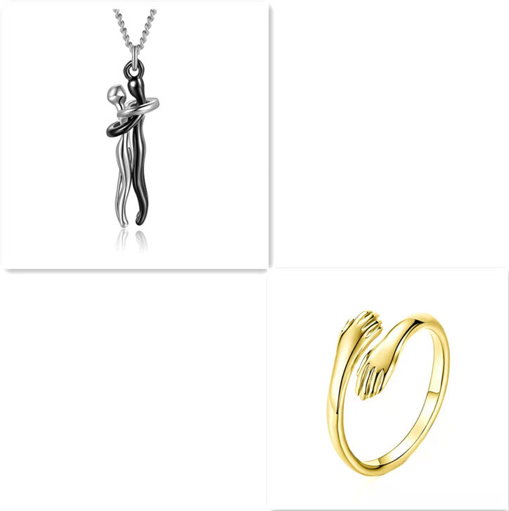 Love Hug Pendant Necklace | Unisex Collarbone Chain