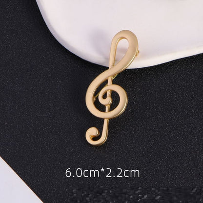Musical Note Brooch | Alloy Electroplated Yellow Celebrity Street