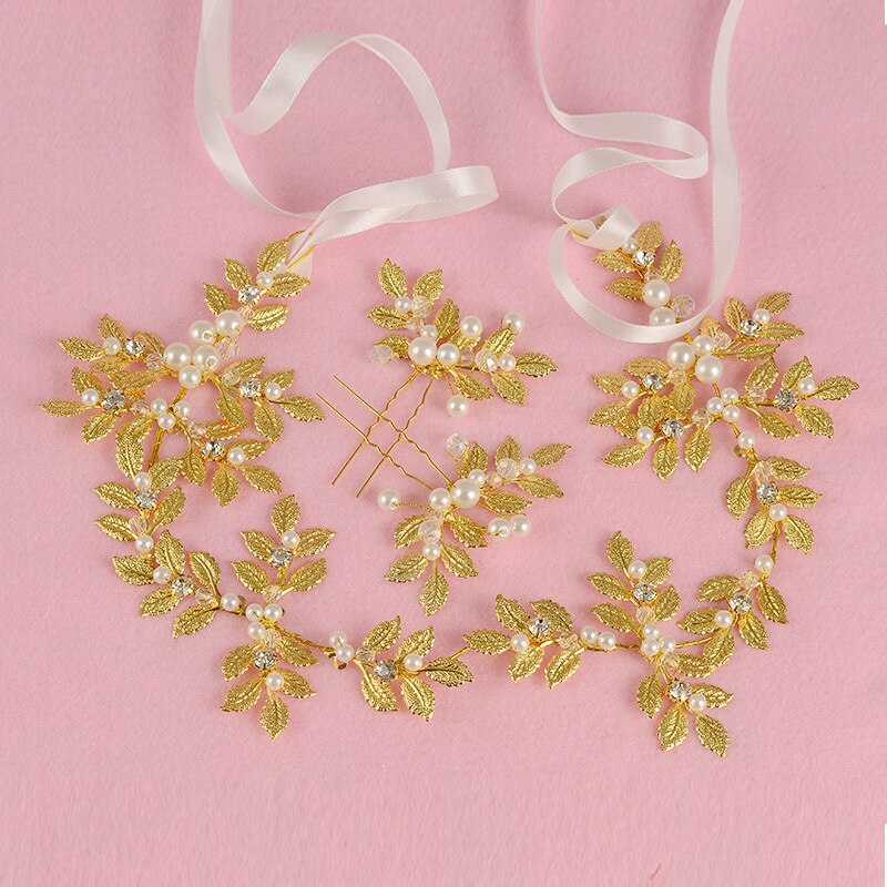 Retro Pearl Wedding Headband | Alloy Geometric Handmade Individual