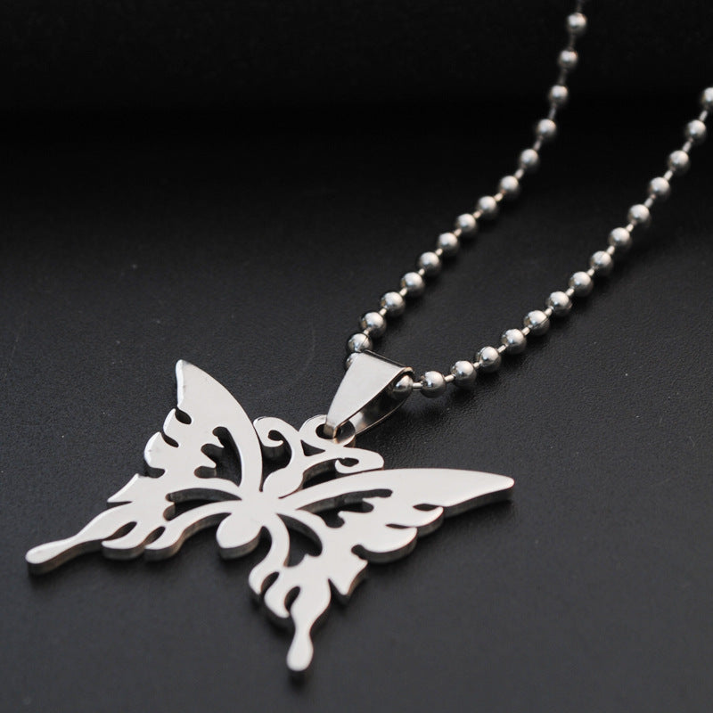 Multi-Layer Titanium Steel Bead Chain Pendant Necklace | Unisex