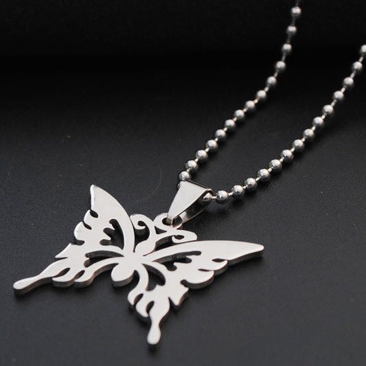 Multi-Layer Titanium Steel Bead Chain Pendant Necklace | Unisex