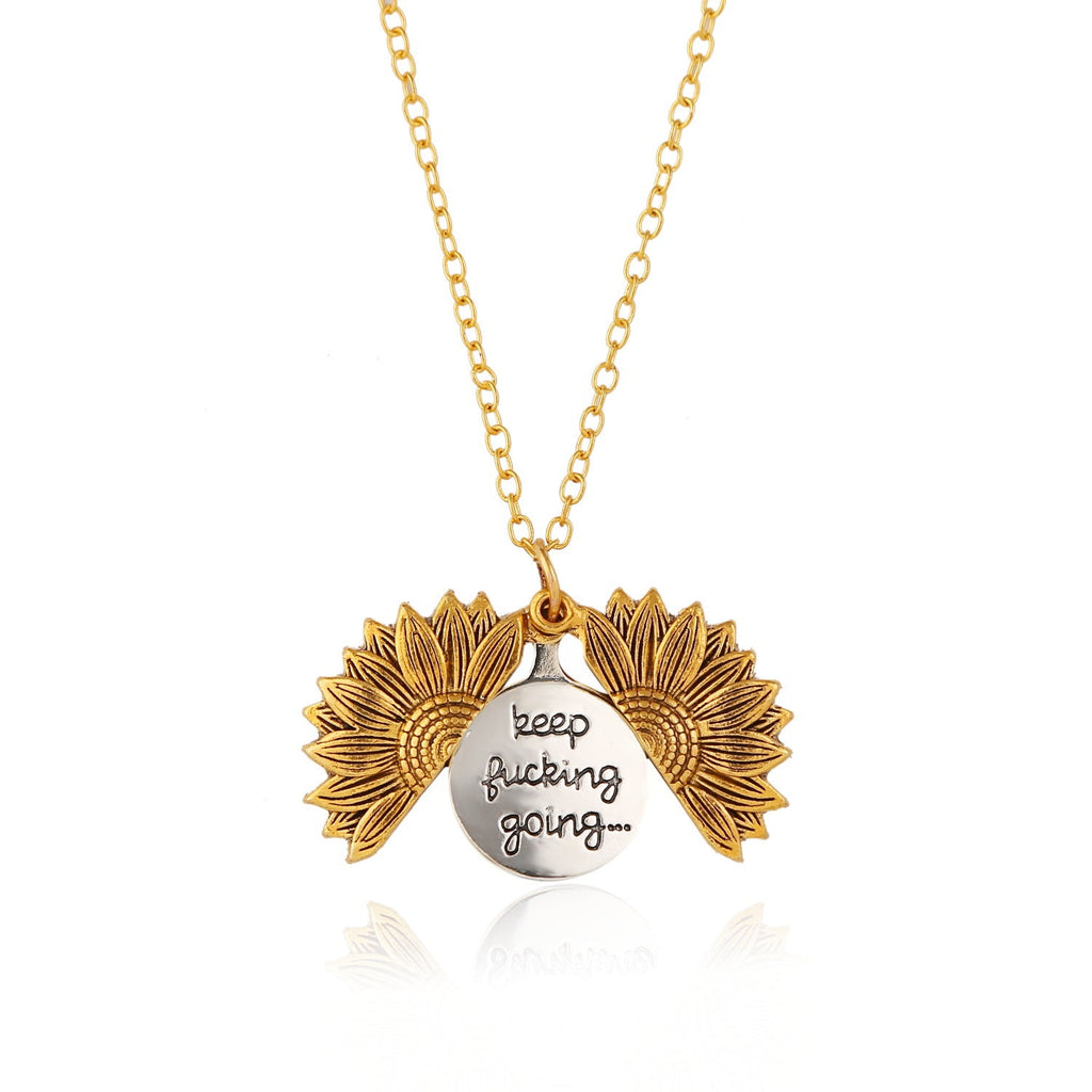 Sunflower Pendant Necklace for Women | Gold and Silver