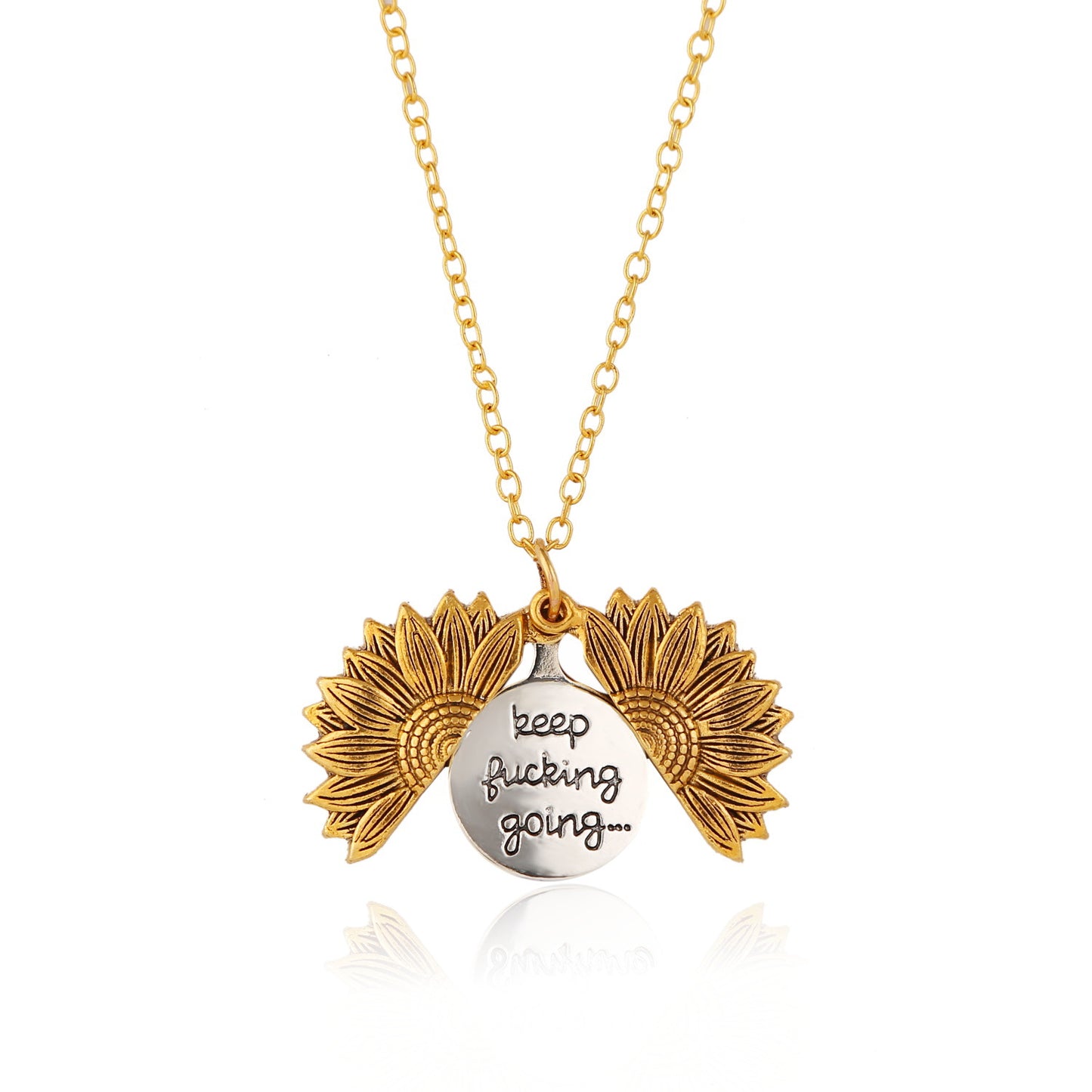 Sunflower Pendant Necklace for Women | Gold and Silver