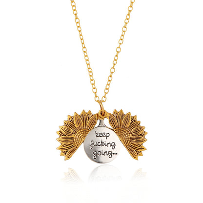 Sunflower Pendant Necklace for Women | Gold and Silver