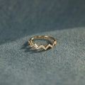 Wave Pattern Zircon Ring | Inspirational Gift for Daughter
