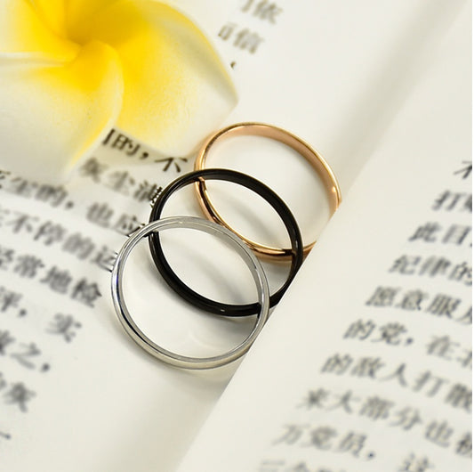 Titanium Steel Couple Ring | Vacuum Plated