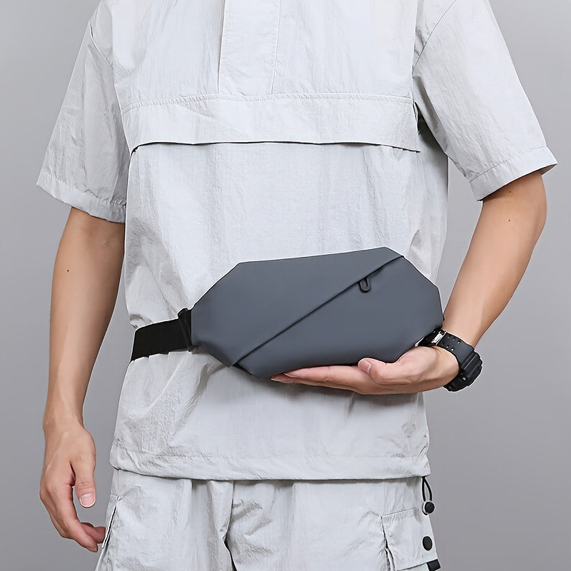 Men's PU Leather Shoulder & Crossbody Bag for Travel & Sports