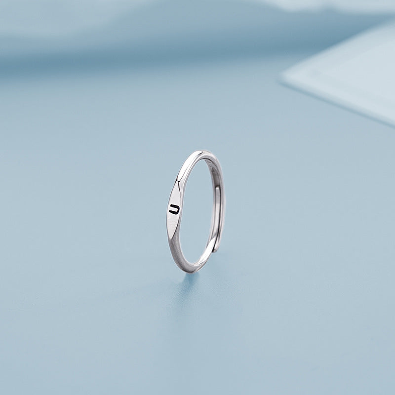 26 Letters Initial Ring | Copper Adjustable Women's Personalised