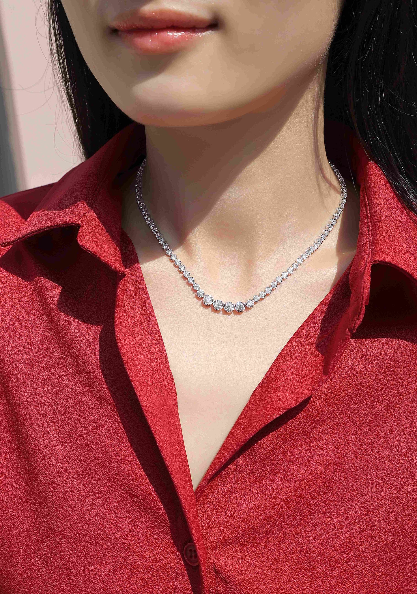 In The Name Of Light Moissanite Necklace | S925 Silver Platinum 40cm