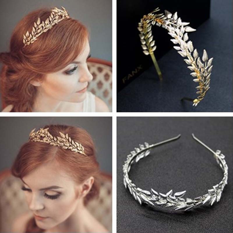 Golden Leaf Crown Headband | Iron Sheet Alloy 12x15cm