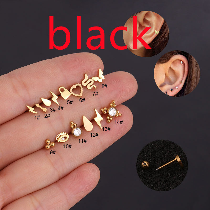 Lightning Stainless Steel Earrings | Geometric Unisex Fashion OL
