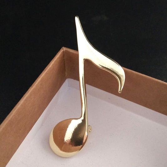 Musical Note Brooch | Alloy Electroplated Yellow Celebrity Street
