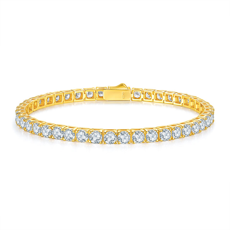 1Unique Luxury Fashion Mosan Diamond S925 Silver Bracelet Prohibit TikTok sales