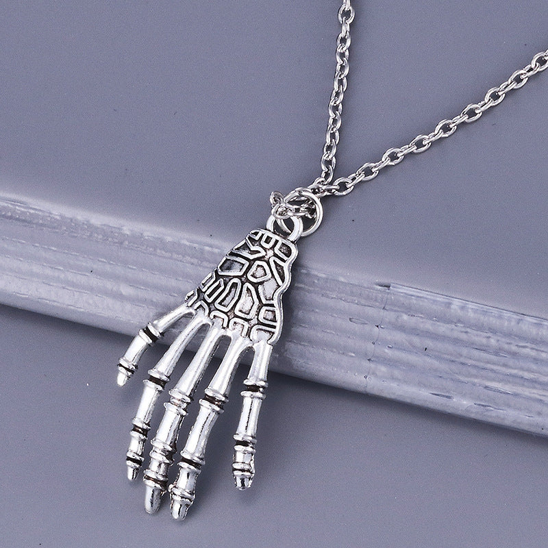 Punk Retro Paw Print Pendant Necklace in Stainless Steel