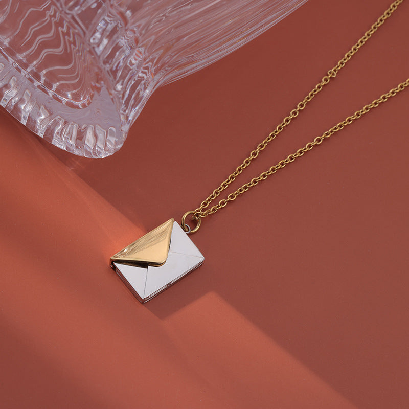 Envelope Love Letter Collarbone Necklace